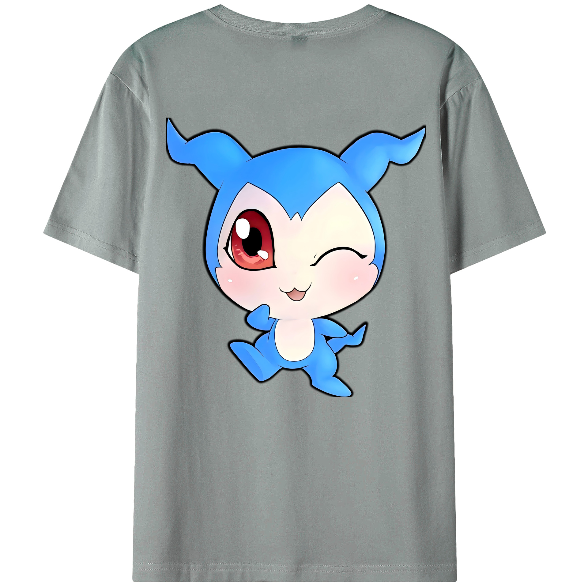 （画像用） Digimon デジタルモンスター/デジモン 綿100％ メンズ半袖Tシャツ（バックプリント） 通気性